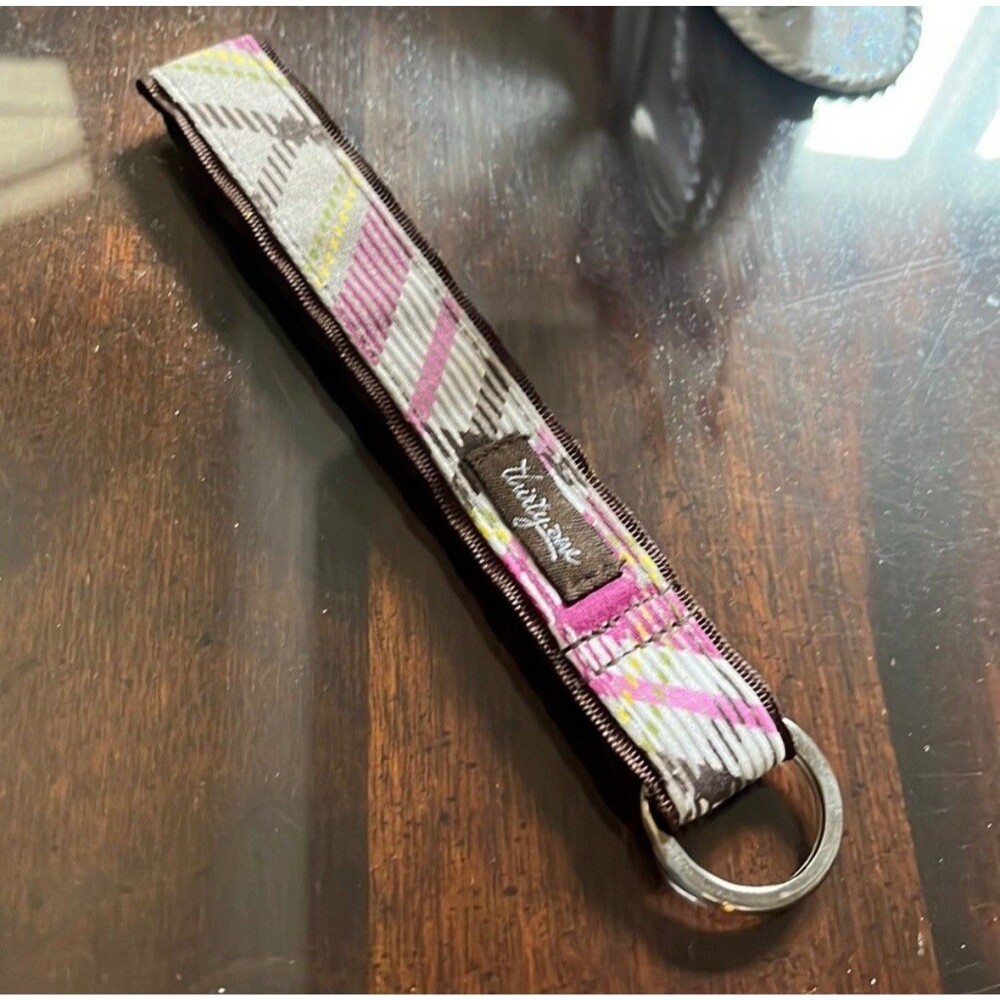 Thirty One Hang it Up Key Fob - Plum & Brown Plaid - NEW RETIRED